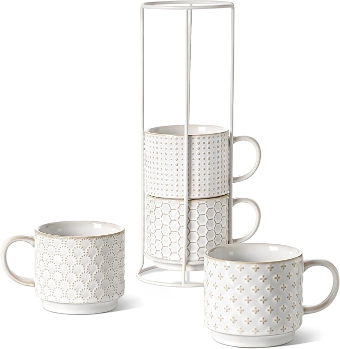 LE TAUCI Stackable Coffee Mugs Set by LETAUCI