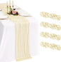 4 Pack Cheesecloth Table Runner 10FT Beige Table Runner Boho Gauze Cheese Cloth by Showgeous