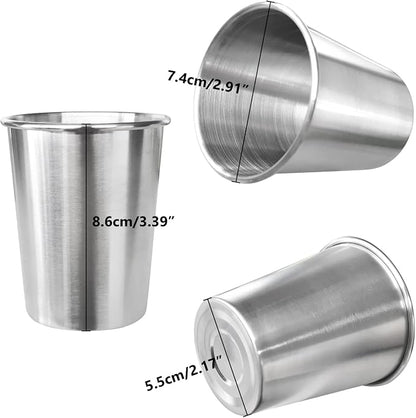 6 Pack 8 oz Stainless Steel Kids Cups, Children's Pint Cups, Stackable Metal - Image 4