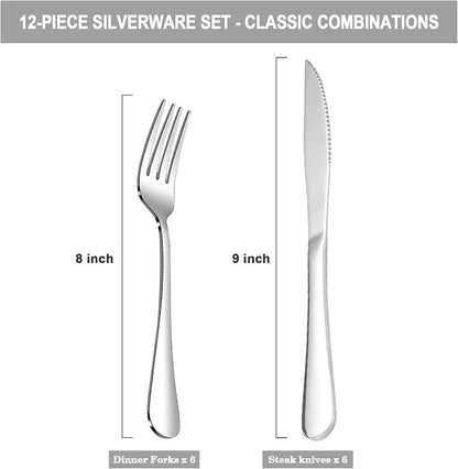 SANTUO 12 Pcs Silverware Set - Image 6