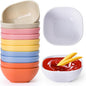 SHECIPIN 12 Pack Wheat Straw Soy Sauce Dishes, 4.5 OZ Small Dessert Bowls by SHECIPIN