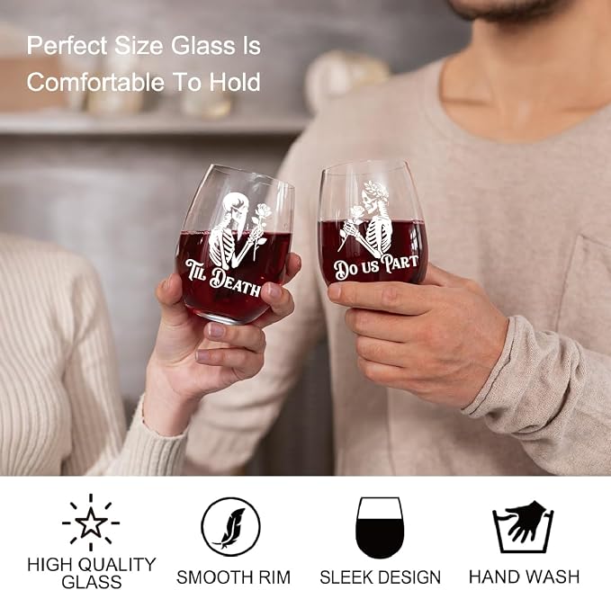 Perfectinsoy Skull Wine Glass 2 Piece - Image 5