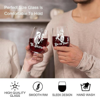 Perfectinsoy Skull Wine Glass 2 Piece - Image 5