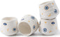 4pcs Japanese Tea Cup Set – Mini Size Cup 5OZ Ceramic Matcha Cup, Handless by YumiPLUS