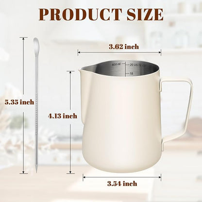 Amrules Milk Frothing Pitcher, 20oz Milk Frother Cup - Image 2