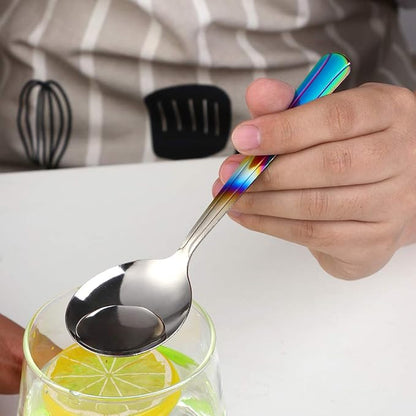 Bouillon Spoons Set of 12, 5.9 Inch Stainless Steel Soup Spoon, Metal Round - Image 2