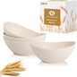 Wheat Straw Bowls Set of 4, Unbreakable Cereal Bowl 26 OZ, Microwave & by BUSOKIP