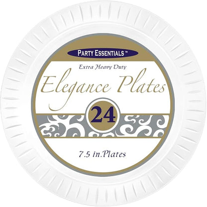 Party Essentials Elegance Quality Hard Plastic 7.5-Inch Round Party/Salad Plates - Image 2