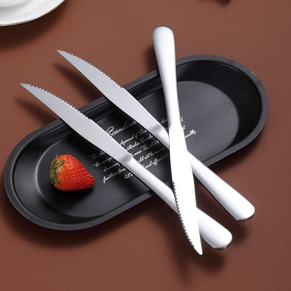 Steak Knife Set, Kyrtaon Serrated Knife, Stainless Steel Sharp Knives Set - Image 8