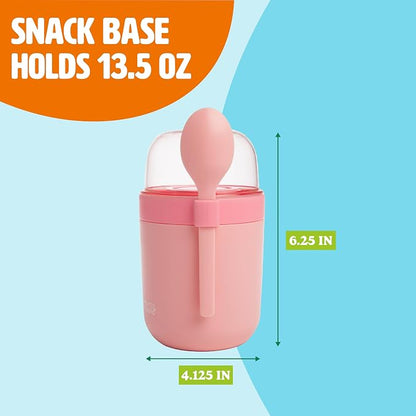 Tasty Travel Snack Cups with Spoons, On-The-Go Snacking, Divided Compartments - Image 7
