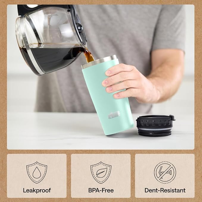 GORILLA GRIP 304 Stainless Steel Double Insulated Travel Coffee Mug, Leakproof - Image 4