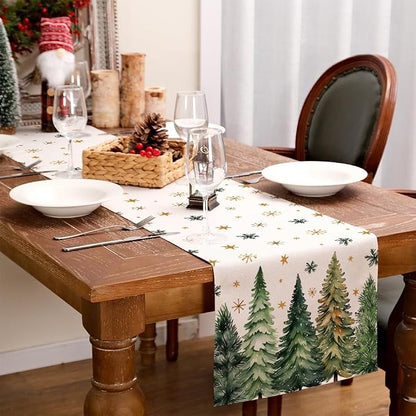 Christmas Table Runner 13x120 Inch, Xmas Tees Snowflakes Holiday Decorative - Image 7