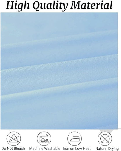 Fokitut 6 Pack Rectangle Tablecloth, 60x120 Inch, Stain Resistant and Wrinkle Polyester Table Cloth, Fabric Table Cover for Kitchen Dining, Wedding, Party, Holiday Dinner-Blue Mist