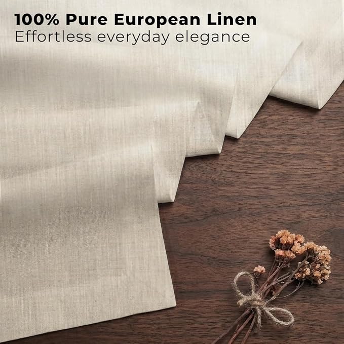 Classic Linen™ by D'Moksha Light Natural Table Runner 144 Inches Long, 100% - Image 2