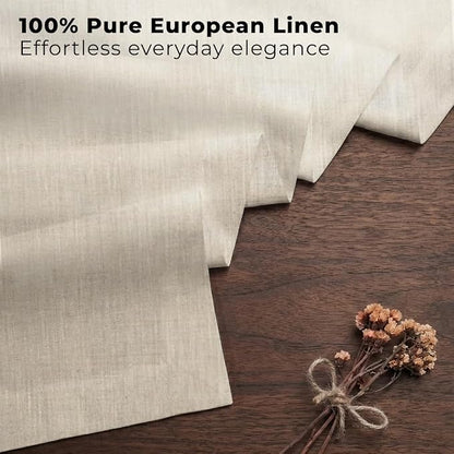 Classic Linen™ by D'Moksha Light Natural Table Runner 144 Inches Long, 100% - Image 2