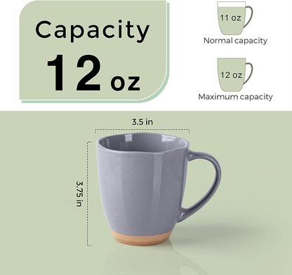 AmorArc 12oz Coffee Mugs set of 4, Stoneware Coffee Mugs - Image 2