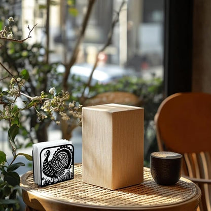 Turkey Decorative Black Metal Napkin Holder for Table, 4.9" x 4.9" x 1.9" Standing Napkin Holder for Home Kitchen Restaurant Picnic Party Coffee Bar Dining Room