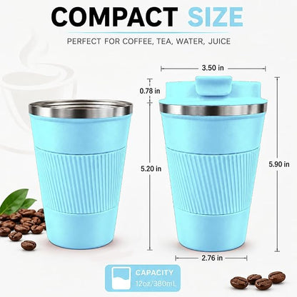 Coffee Mug with Leak Proof Lid, Travel Mug Stainless Steel Tumbler, Double Wall - Image 5