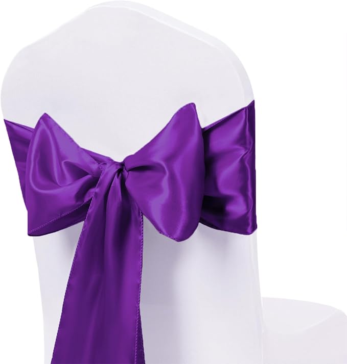 Pack of 10 Satin Purple Table Runners 12 x 108 Inches - Image 6