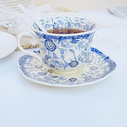 Bone China Tea Cup and Saucer Set - Image 2