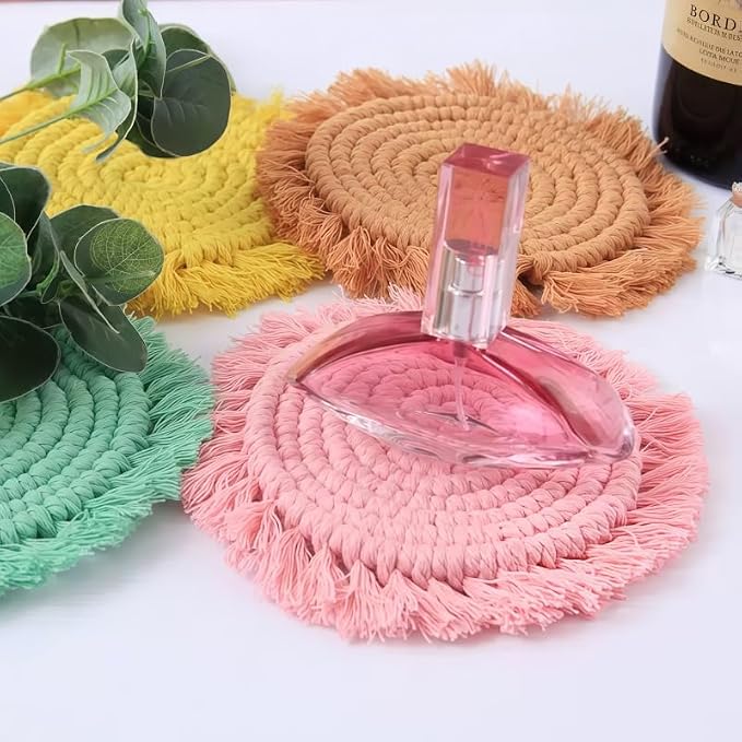 Boho Coasters Set of 2, Cute & Absorbent Drink Coasters - Image 5