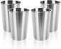 4 Pack Stainless Steel Cups, 12oz Stainless Steel Drinking Glasses, Metal Cups by YOLCAR