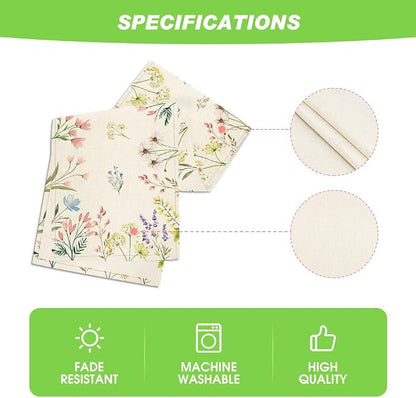 Artoid Mode Flowers Spring Table Runner, Seasonal Summer Fall Kitchen Dining - Image 5