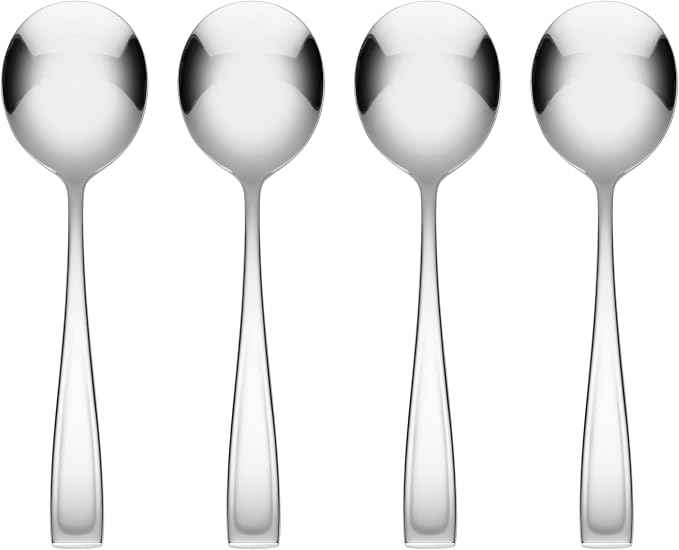 Oneida Moda Soup Spoons Silverware Set by Oneida