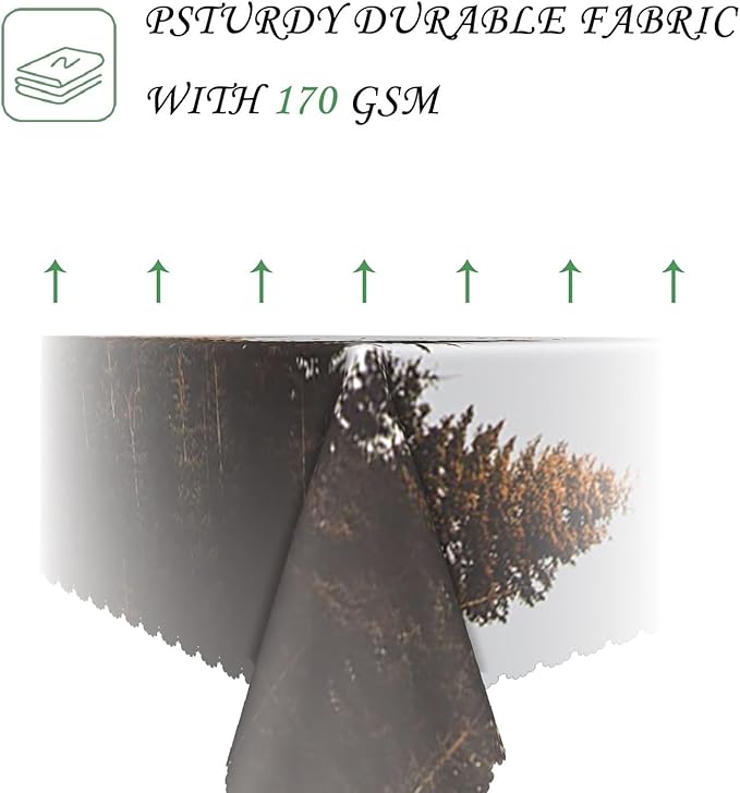 70x140 Inch Nature Rectangular Tablecloth Bird Autumn Forest Table Cloth Waterproof Durable Table Cover for Holiday Picnic Outdoor BBQ Decor