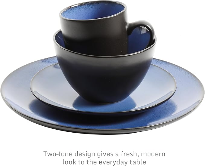 Gibson Elite Soho Lounge Round Reactive Glaze Stoneware Dinnerware Set - Image 5