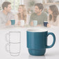 Stackable Porcelain Coffee Mug Set of 4 – 16oz Large Handle, Space-Saving by Unknown