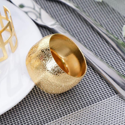 Set of 100 Napkin Rings Metal Gold Circular Napkin Ring, Napkin Rings Bulk - Image 6