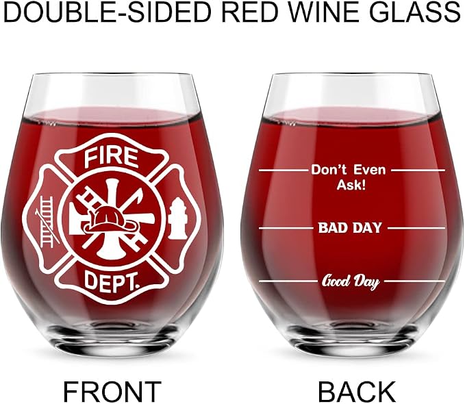 AGMDESIGN Funny Good Day Bad Day Don't Even Ask Fire Department Double sided - Image 2