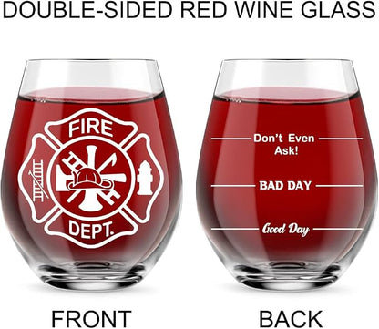 AGMDESIGN Funny Good Day Bad Day Don't Even Ask Fire Department Double sided - Image 2