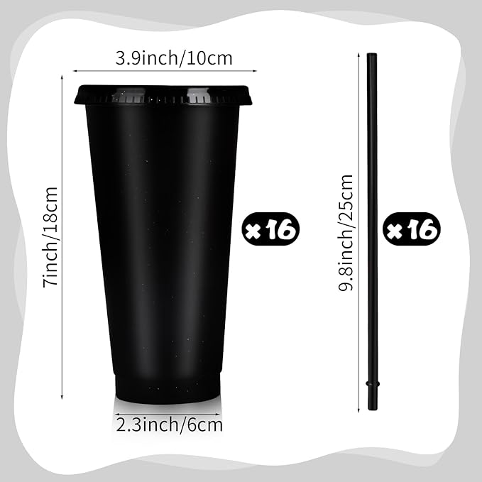 Hxezoc 16-Piece Reusable Cups - Image 2