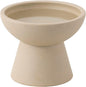 Extra Wide Elevated Ceramic Cat Water Bowl - 6.2" Deeper Dish for Whisker Fatigue Relief, 5" Height for Easy Feeding, Lead & Cadmium Free, Durable Raised Cat Bowls, Pottery Clay (Not Glazed)