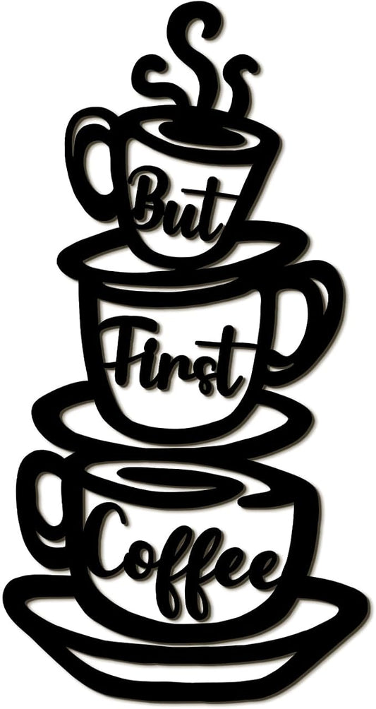 Oubasa Metal Pour Coffee Cup Wall Decor, Minimalist Cafe Themed by OubasaMakeYourHomeAmazing