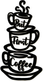 Oubasa Metal Pour Coffee Cup Wall Decor, Minimalist Cafe Themed by OubasaMakeYourHomeAmazing