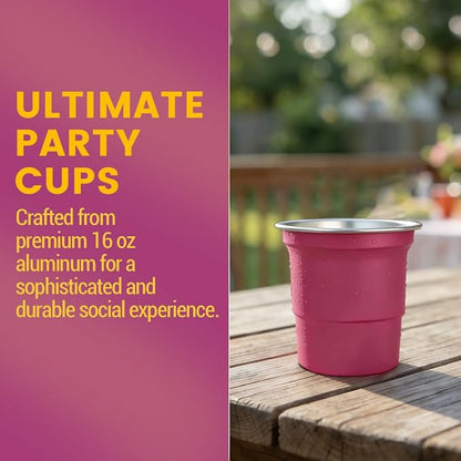 40 Pack 16oz Aluminum Cups Disposable Metal Cups 100% Recyclable & Reusable - Image 6