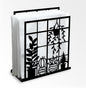 Potted Plant Decorative Black Metal Napkin Holder for Table, 4.9"x5.3"x1.9" Window Sill Hanging Basket Standing Napkin Holder for Home Kitchen Restaurant Picnic Party Coffee Bar Dining Room