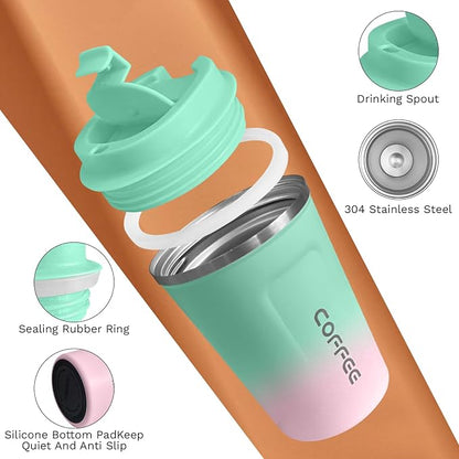 SPLMIFA Travel Coffee Mug Leak-Proof, Reusable Coffee Cups - Image 3