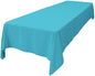 LA Linen Polyester Poplin Washable Rectangular Tablecloth, Stain and Wrinkle Resistant Table Cover 60x144, Fabric Table Cloth For Dinning, Kitchen, Party, Holiday 60 by 144-Inch, Turquoise Dark