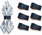 Navy Blue Napkin Rings Set of 6 – Elegant Leather Napkin Ring Holders, by Unknown