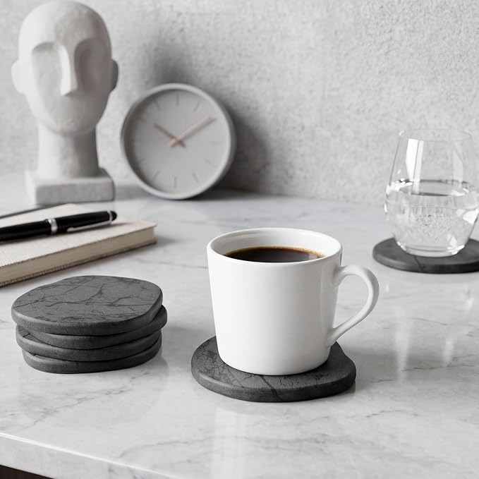 Diatomaceous Earth Coasters Set of 8，Cool Absorbent Quick-Dry Drink Coasters - Image 5