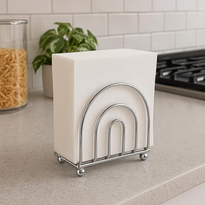 Chrome Paper Napkin Holder & Tissue Dispenser - Image 3
