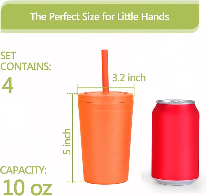 Homestockplus Reusable Wheat Straw Cups - Image 4