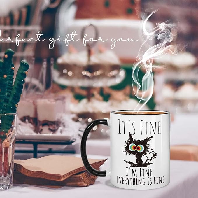 FALJIOK Funny Cat Coffee Mug Gifts - Image 2