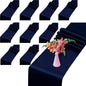 10 Pack Satin Table Runner Navy Blue 12x108 in Long Satin Silk Table Runner | by HTONTB