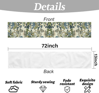 Chinoiserie Vintage Style Mountain Fall Table Runner, Japanese Table Runner | - Image 6