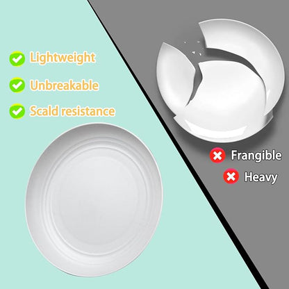 Rubtlamp 24Pcs Kitchen Plastic Wheat Straw Dinnerware Set, Dinnerware Sets - Image 3
